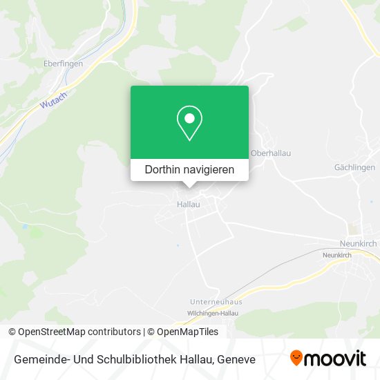 Gemeinde- Und Schulbibliothek Hallau Karte