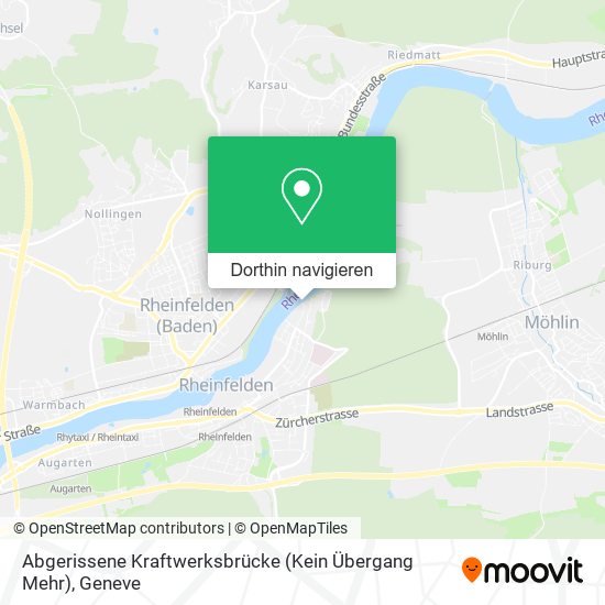 Abgerissene Kraftwerksbrücke (Kein Übergang Mehr) Karte