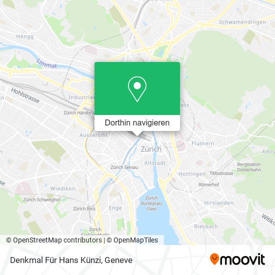 Denkmal Für Hans Künzi Karte