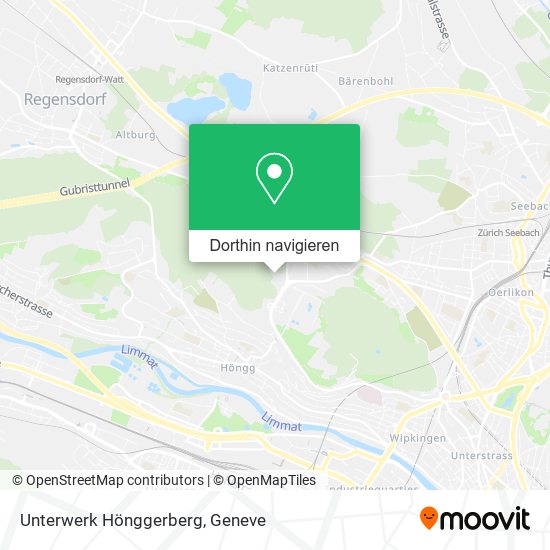 Unterwerk Hönggerberg Karte