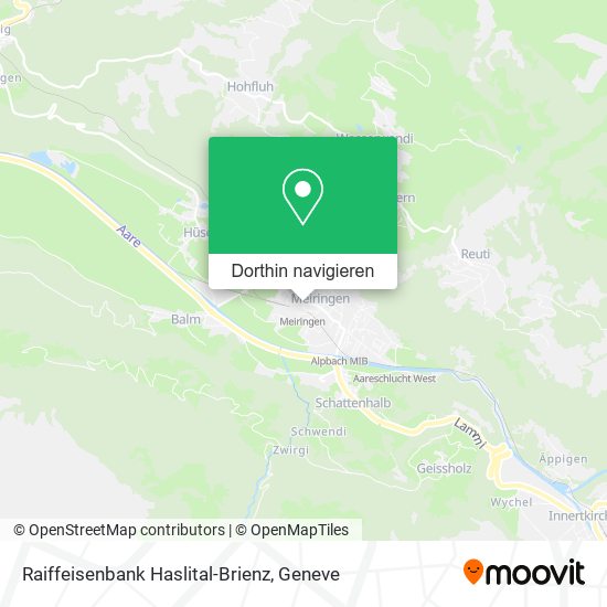 Raiffeisenbank Haslital-Brienz Karte