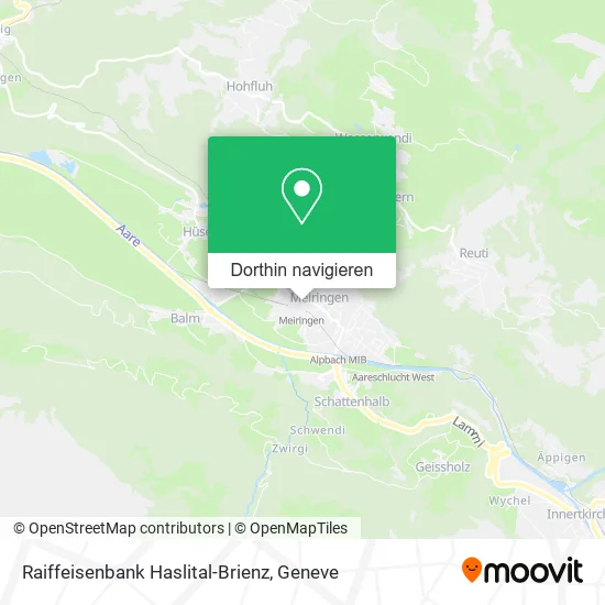 Raiffeisenbank Haslital-Brienz Karte