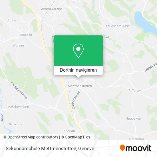 Sekundarschule Mettmenstetten Karte