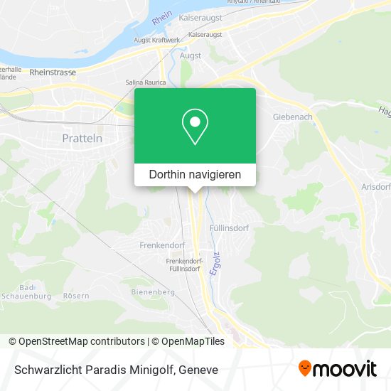Schwarzlicht Paradis Minigolf Karte