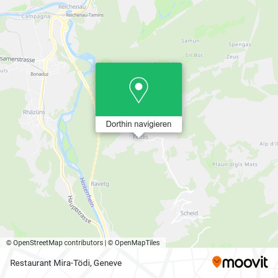 Restaurant Mira-Tödi Karte