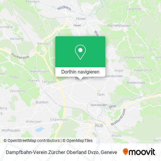 Dampfbahn-Verein Zürcher Oberland Dvzo Karte