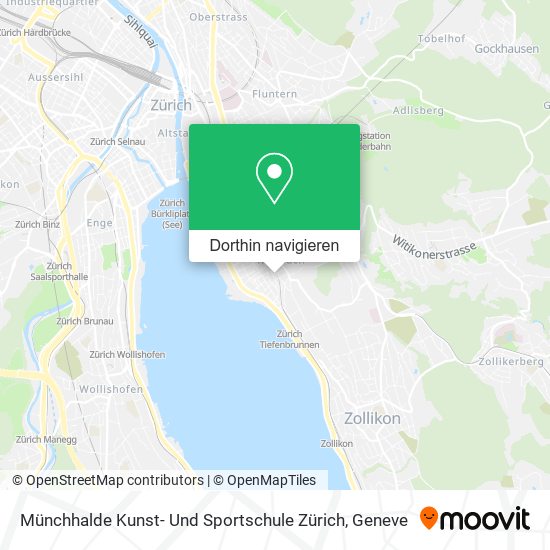 Münchhalde Kunst- Und Sportschule Zürich Karte