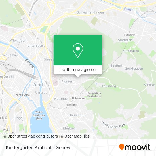 Kindergarten Krähbühl Karte