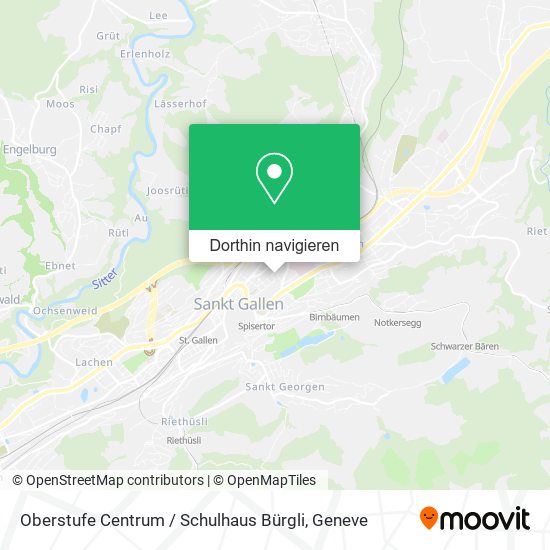 Oberstufe Centrum / Schulhaus Bürgli Karte