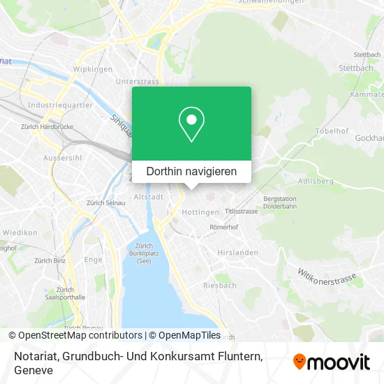 Notariat, Grundbuch- Und Konkursamt Fluntern Karte