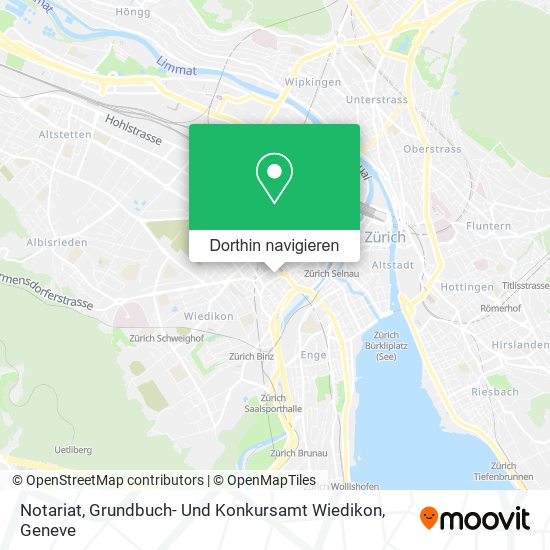 Notariat, Grundbuch- Und Konkursamt Wiedikon Karte