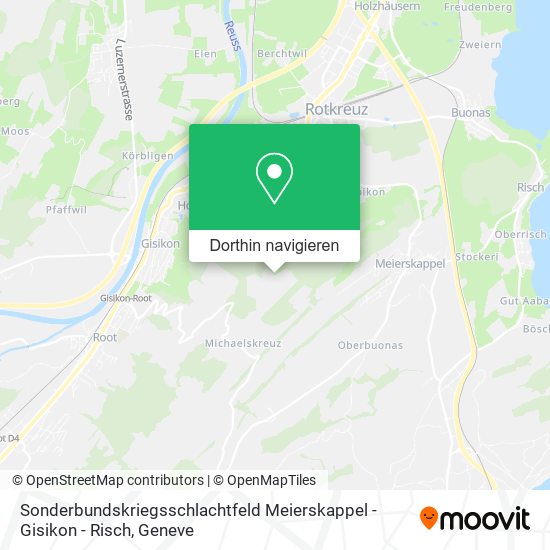 Sonderbundskriegsschlachtfeld Meierskappel - Gisikon - Risch Karte