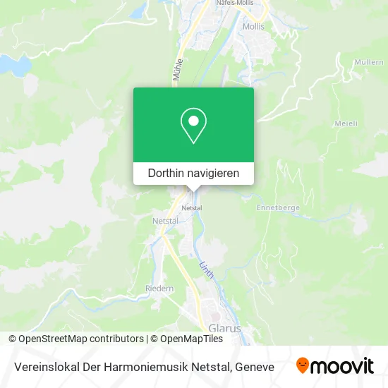 Vereinslokal Der Harmoniemusik Netstal Karte
