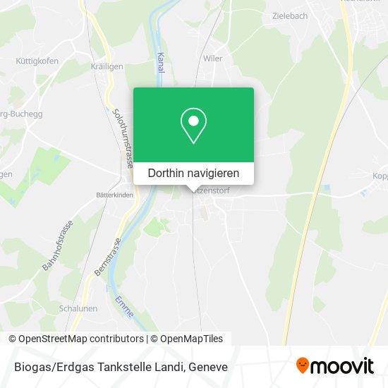 Biogas/Erdgas Tankstelle Landi Karte