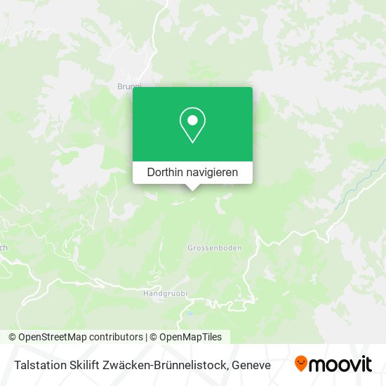 Talstation Skilift Zwäcken-Brünnelistock Karte
