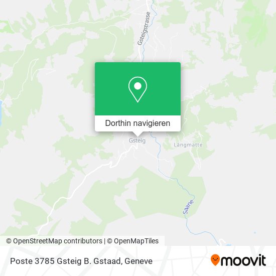 Poste 3785 Gsteig B. Gstaad Karte