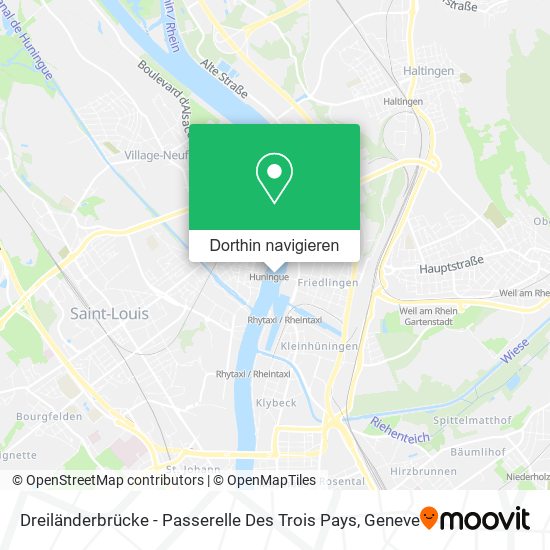 Dreiländerbrücke - Passerelle Des Trois Pays Karte