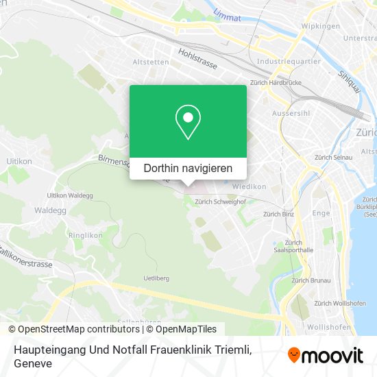 Haupteingang Und Notfall Frauenklinik Triemli Karte
