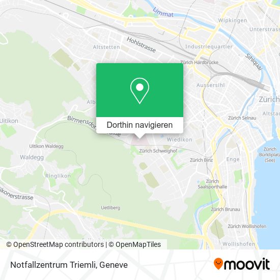 Notfallzentrum Triemli Karte