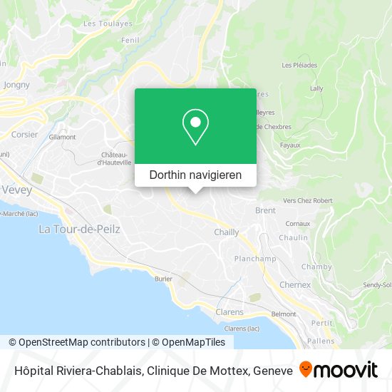 Hôpital Riviera-Chablais, Clinique De Mottex Karte
