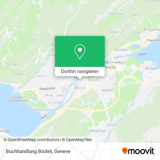 Buchhandlung Bödeli Karte
