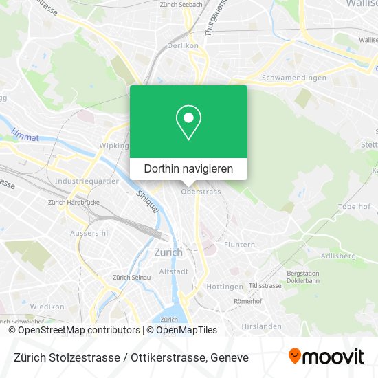 Zürich Stolzestrasse / Ottikerstrasse Karte