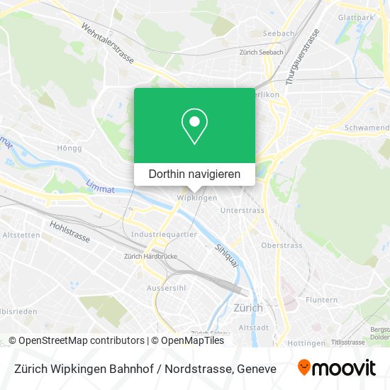 Zürich Wipkingen Bahnhof / Nordstrasse Karte