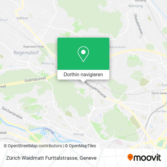 Zürich Waidmatt Furttalstrasse Karte