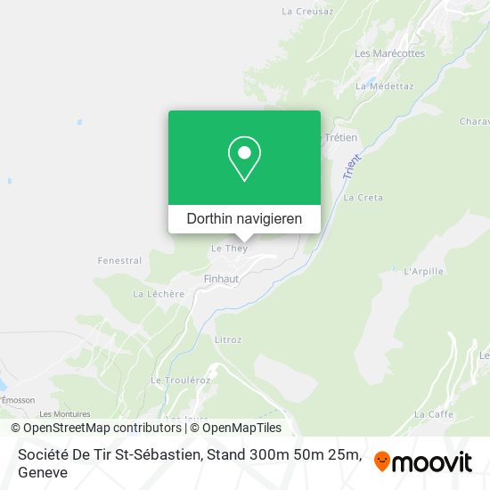 Société De Tir St-Sébastien, Stand 300m 50m 25m Karte