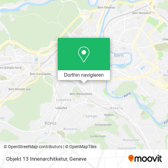 Objekt 13 Innenarchitketur Karte