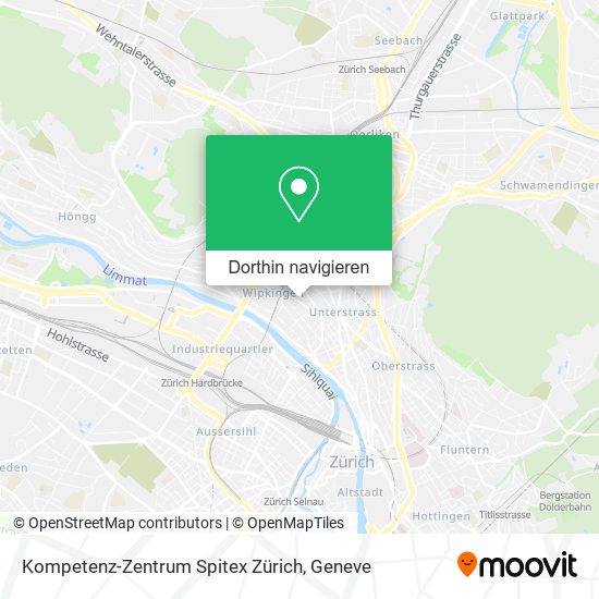 Kompetenz-Zentrum Spitex Zürich Karte