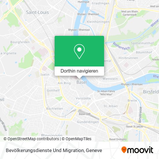 Bevölkerungsdienste Und Migration Karte