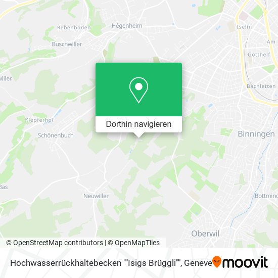 Hochwasserrückhaltebecken ""Isigs Brüggli"" Karte