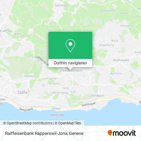 Raiffeisenbank Rapperswil-Jona Karte