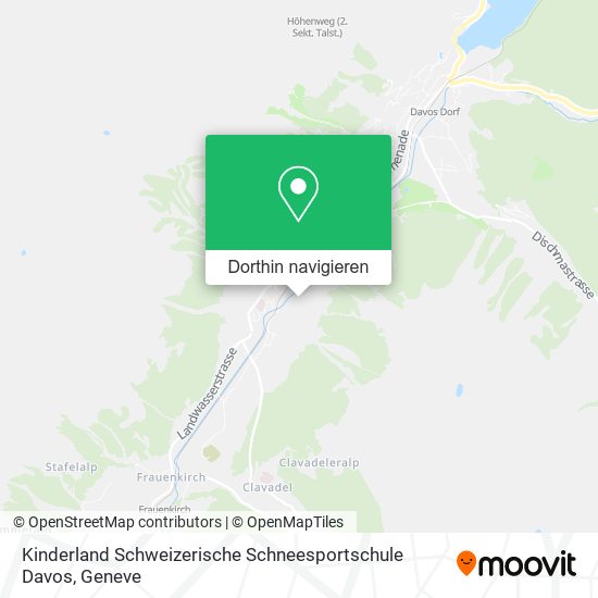 Kinderland Schweizerische Schneesportschule Davos Karte