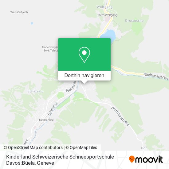 Kinderland Schweizerische Schneesportschule Davos;Büela Karte