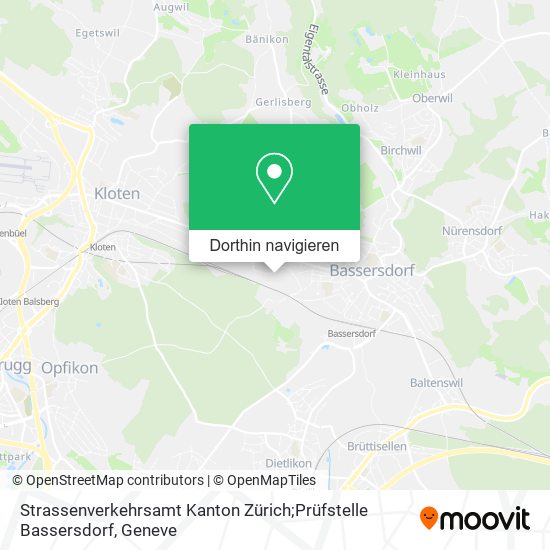 Strassenverkehrsamt Kanton Zürich;Prüfstelle Bassersdorf Karte