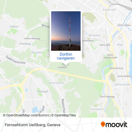 Fernsehturm Uetliberg Karte