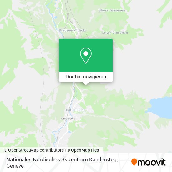 Nationales Nordisches Skizentrum Kandersteg Karte
