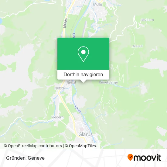 Gründen Karte