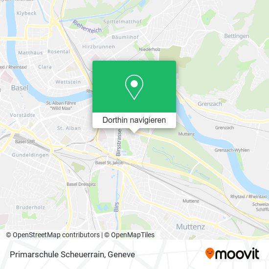 Primarschule Scheuerrain Karte