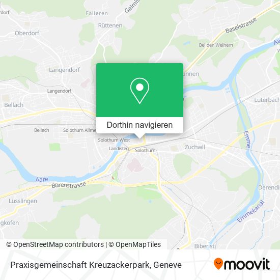 Praxisgemeinschaft Kreuzackerpark Karte