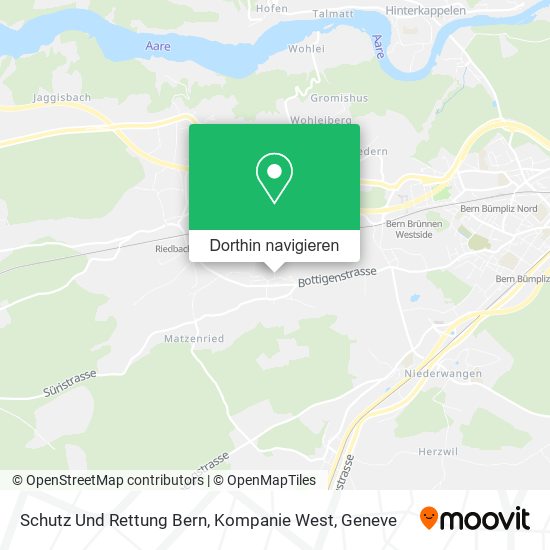 Schutz Und Rettung Bern, Kompanie West Karte