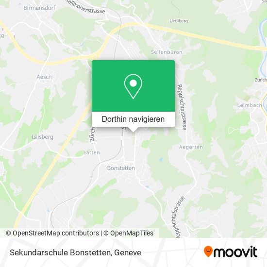 Sekundarschule Bonstetten Karte