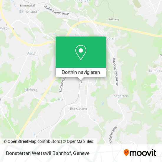 Bonstetten Wettswil Bahnhof Karte