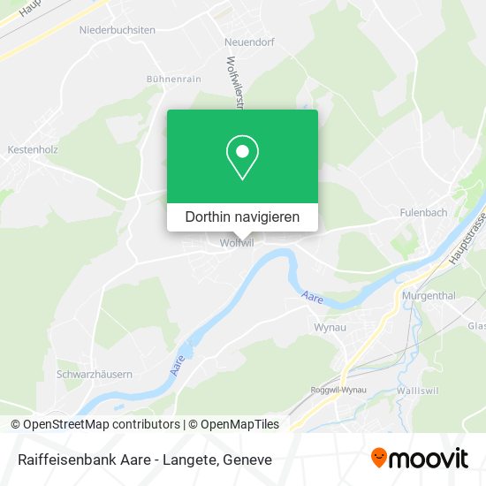 Raiffeisenbank Aare - Langete Karte