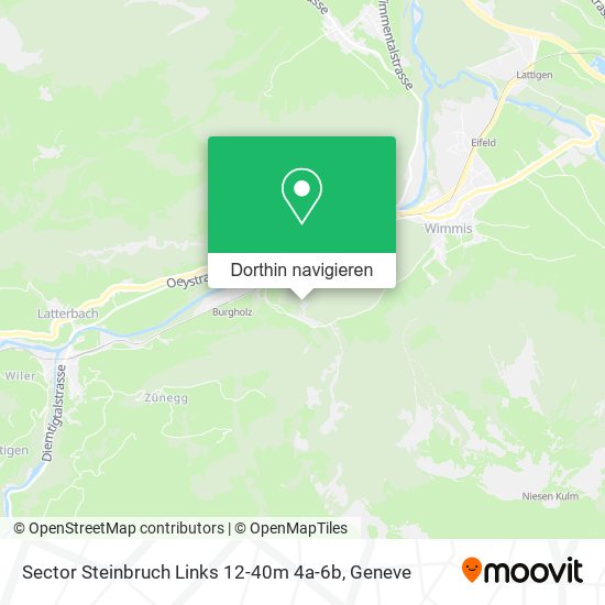Sector Steinbruch Links 12-40m 4a-6b Karte