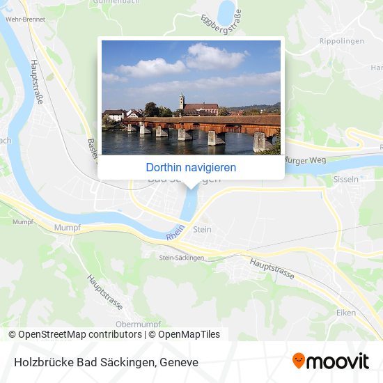 Holzbrücke Bad Säckingen Karte
