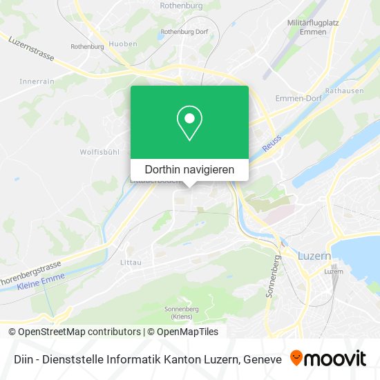 Diin - Dienststelle Informatik Kanton Luzern Karte
