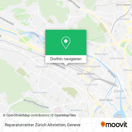 Reparaturcenter Zürich Altstetten Karte